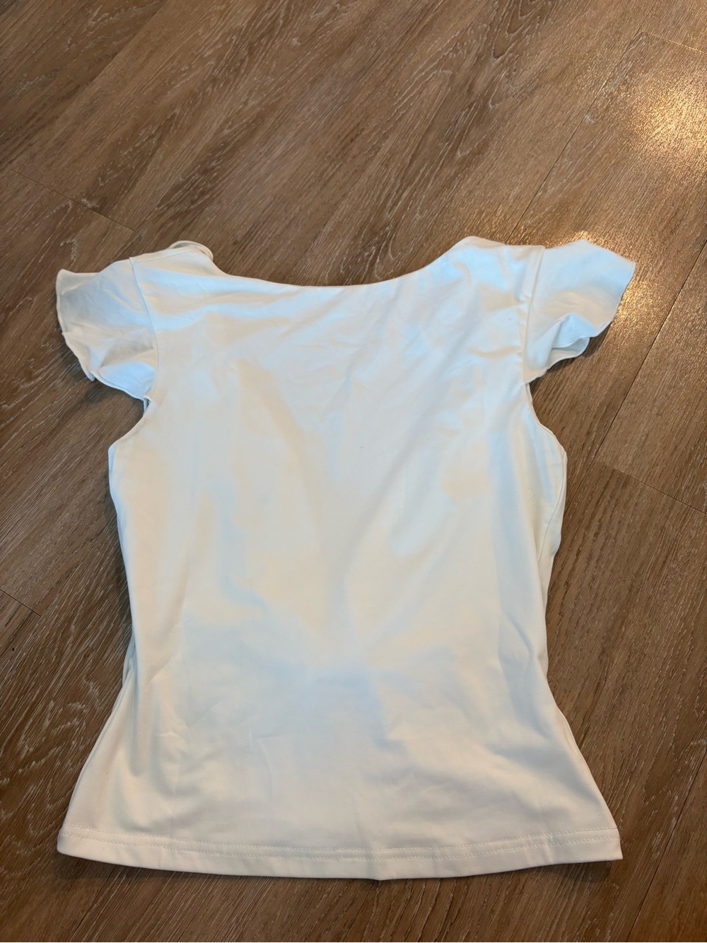 Peppermayo White Short Sleeve Scoop Neck Tee